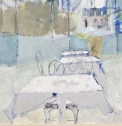 Outdoor Café Waiting to Open - detail